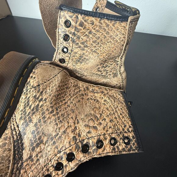 Vintage Dr. Martens Boots Pascal Snakeskin Snake Leather Women UK 4 US 6 Shoes‎ - Picture 12 of 13